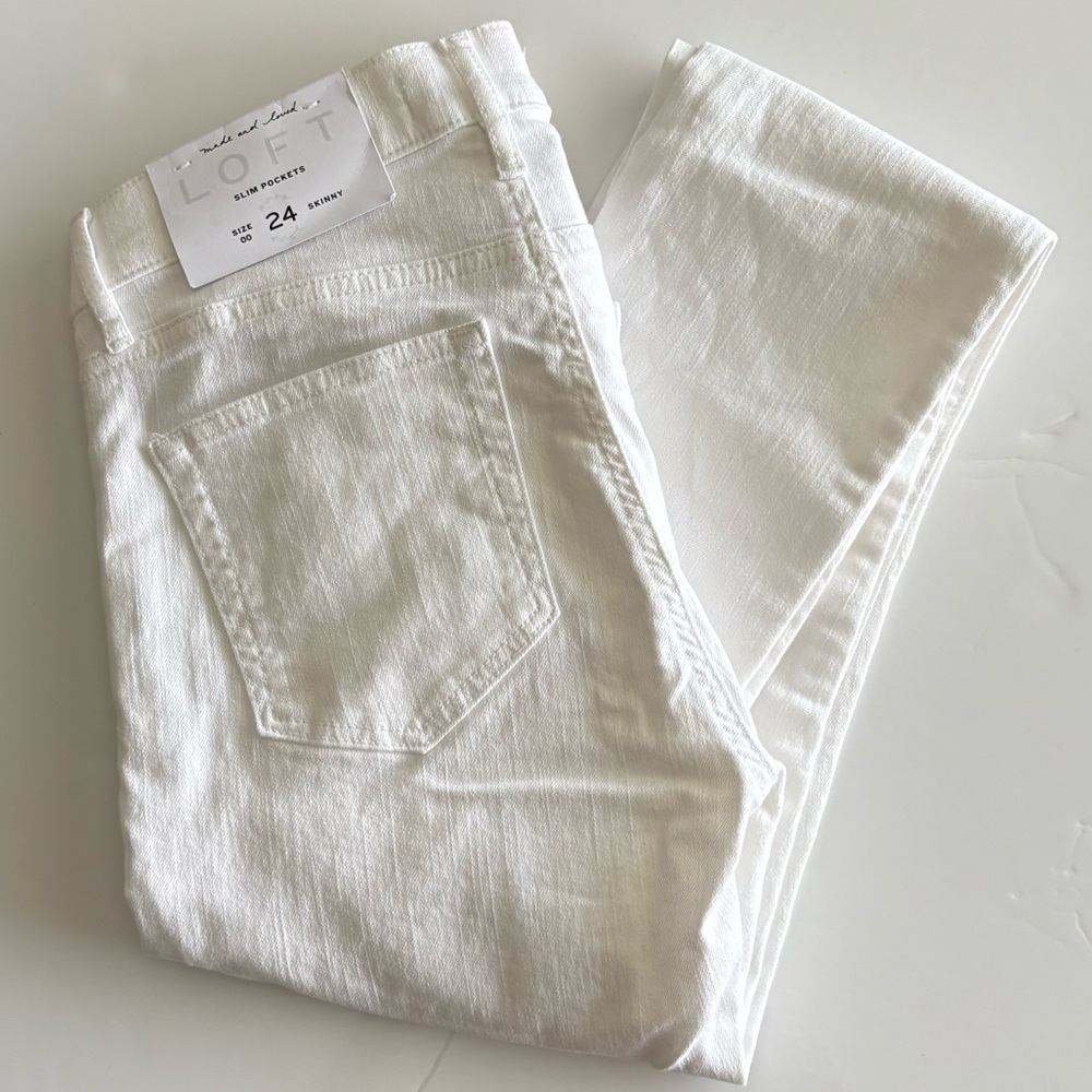 NWT LOFT Skinny Jeans White